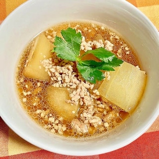 冬瓜とひき肉の生姜スープ